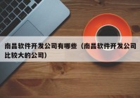 南昌软件开发公司有哪些（南昌软件开发公司比较大的公司）