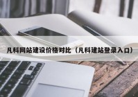 凡科网站建设价格对比（凡科建站登录入口）