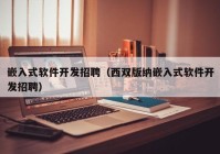 嵌入式软件开发招聘（西双版纳嵌入式软件开发招聘）